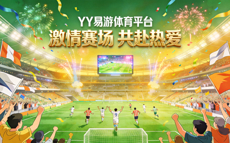 YY易游体育平台主视觉图 - 足球场与球迷欢呼的盛大体育场景